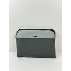 Tumi For Delta Gray Zippered Amenity Toiletry Cosmetic With Sleep Mask‎
